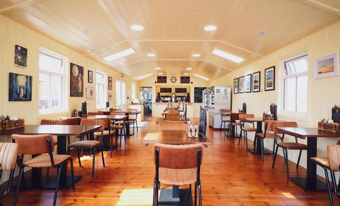 Caffi Cedrau, café at Aberystwyth Station.